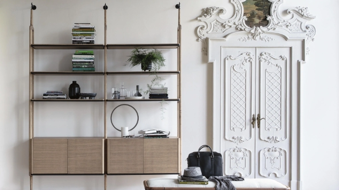 Libreria a muro Aria di Porada