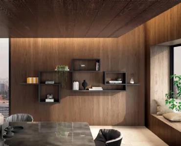 Libreria di design sospesa LagoLinea di Lago