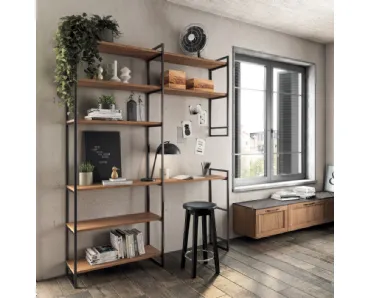 Libreria Living Sax in decorativo Rovere Land di Scavolini