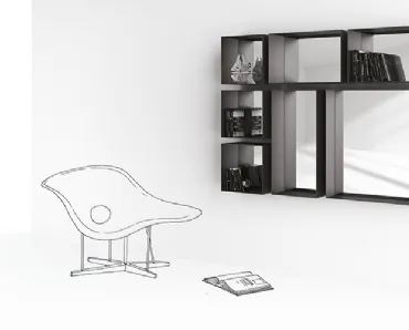 Libreria componibile sospesa Barra - Tasto di Minotti Italia
