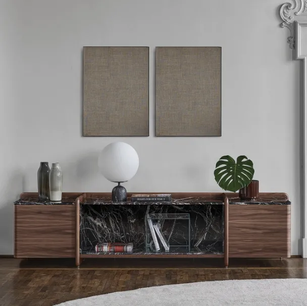 Madia Akeru in legno e marmo di Porada