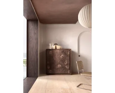 Madia Privacy finitura Rame Vintage con decoro floreale di Capo d'Opera