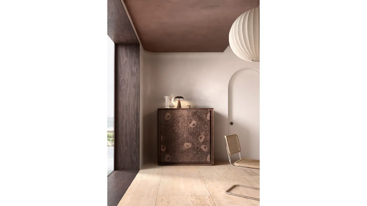 Madia Privacy finitura Rame Vintage con decoro floreale di Capo d'Opera