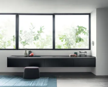 Madia sospesa Living Dandy Plus Nero Ardesia di Scavolini