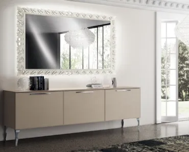 Madia Living Exclusiva in Pelle Grigio Perla di Scavolini