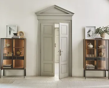 Madia Alta in legno e vetro Matics 2 di Porada