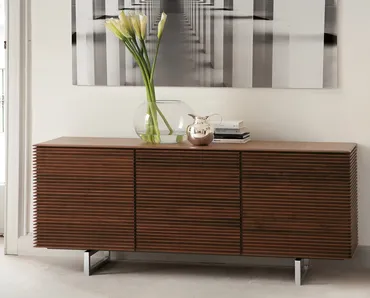 Madia moderna con ante in legno massello Riga di Porada