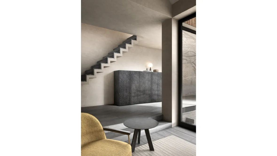 Madia monolitica Zurich finitura Stone Resin di Capo d'Opera