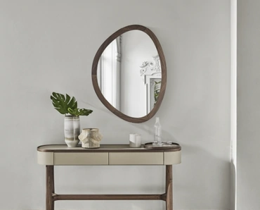 Mobile ingresso Rami Console in legno rivestito in cuoio di Porada