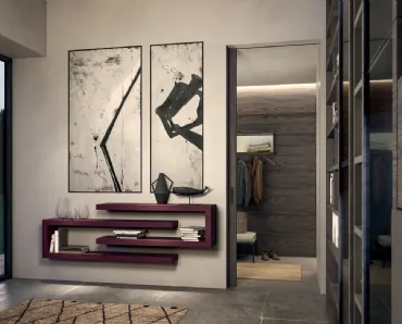 Mobile ingresso Side CF 018 in laccato Acquerello Prugna di Fimar