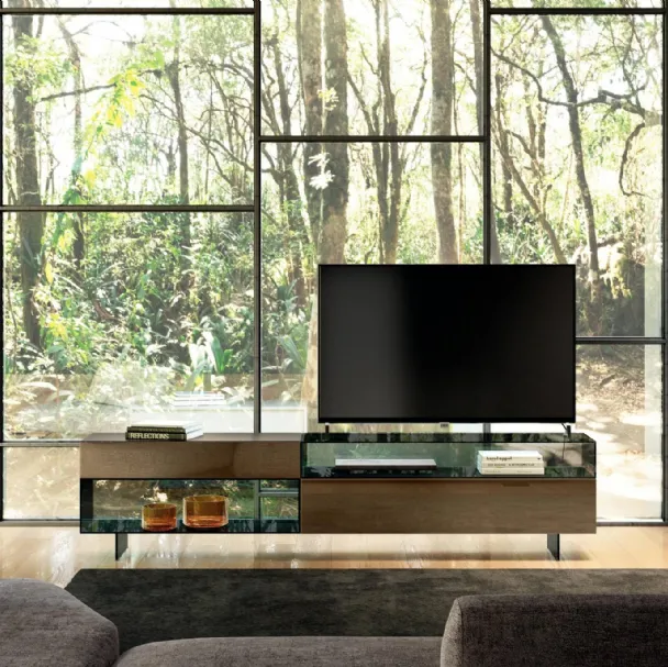 Mobile Porta Tv 36e8 Glass 2150 di Lago