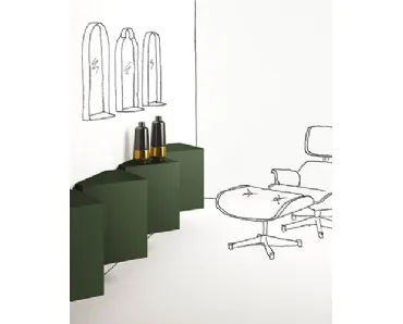 Mobile sospeso Ang laccato Verde di Minotti Italia