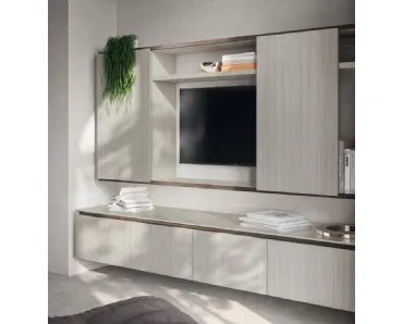 Parete Attrezzata Living Libra in decorativo Oriental Light di Scavolini