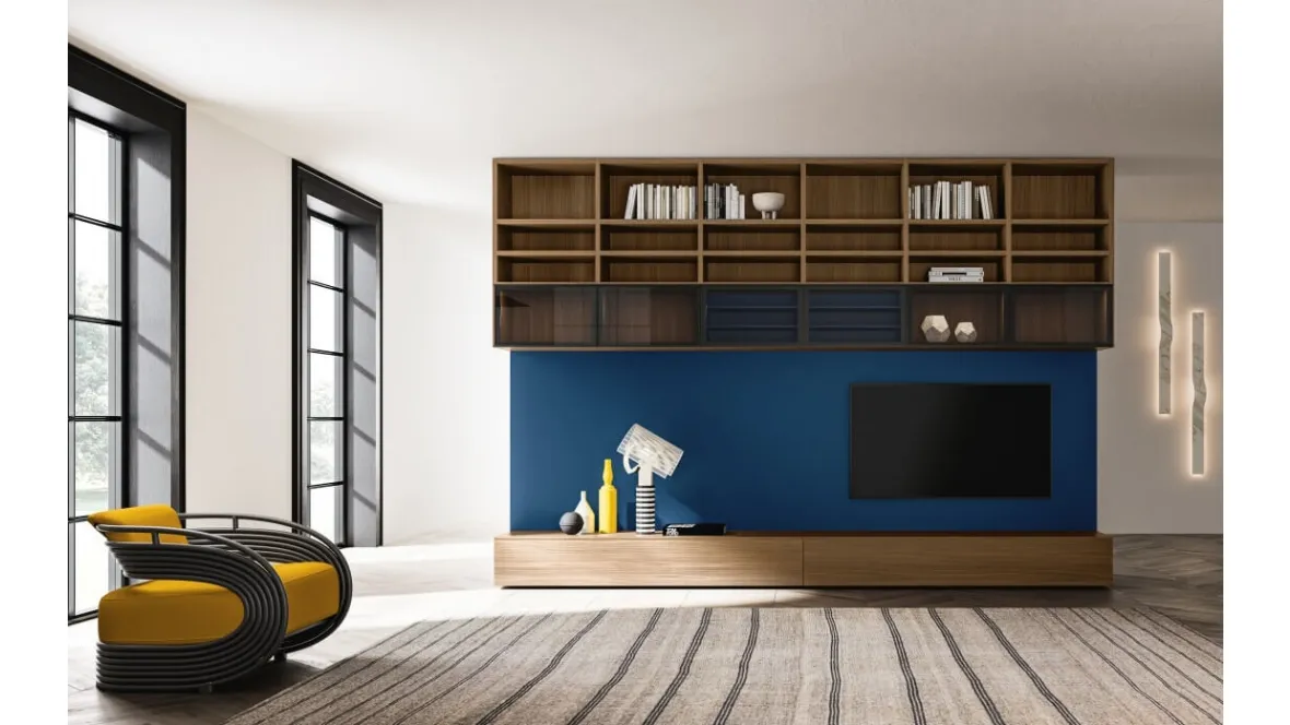 Parete Attrezzata Composizione Giorno SM2221 di Zalf