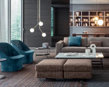 Poltroncina Esse Lounge in tessuto di Pianca