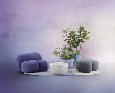 Poltrona di design in tessuto Aaland di Kartell