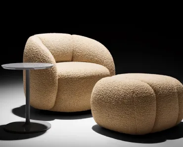 Poltroncina in tessuto Brioche di Twils
