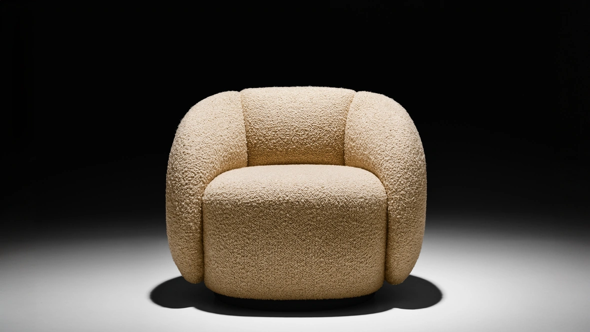 Poltrona in tessuto Brioche di Twils