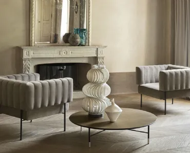 Poltroncina di design in tessuto Fedra di Pianca