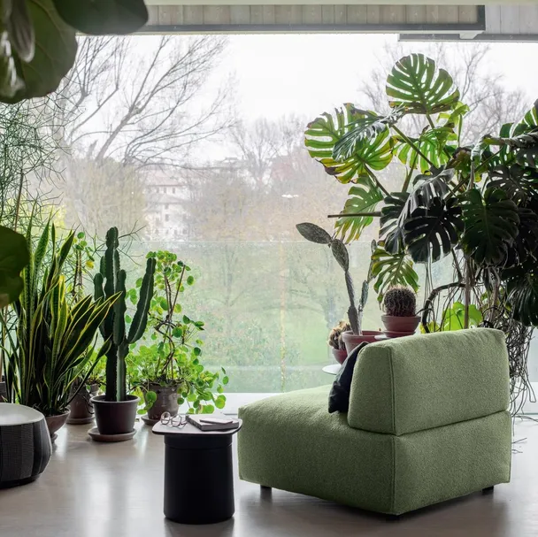 Poltrona in tessuto Forma di Kristalia