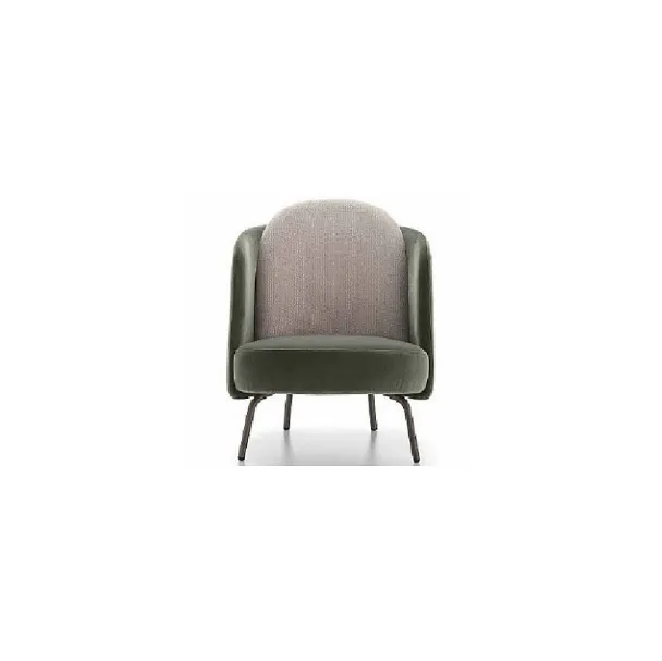 Poltroncina in tessuto con gambe in metallo Lucia di Ditre Italia