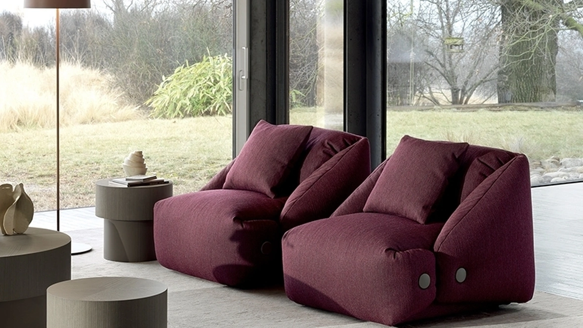 Poltrona in tessuto imbottito Melville di Ditre Italia