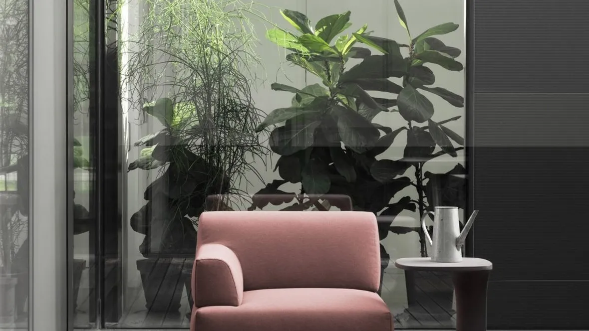 Poltrona imbottita in tessuto Palchetto di Kristalia