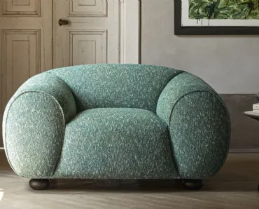 Poltrona di design in tessuto Regina di Pianca