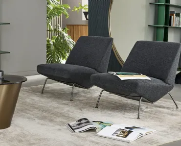 Poltrona in tessuto Sleek di Bonaldo