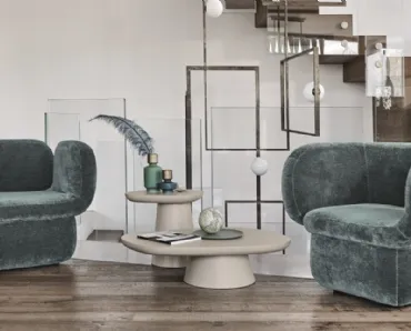 Poltroncina di design in tessuto Vento Ditre Italia