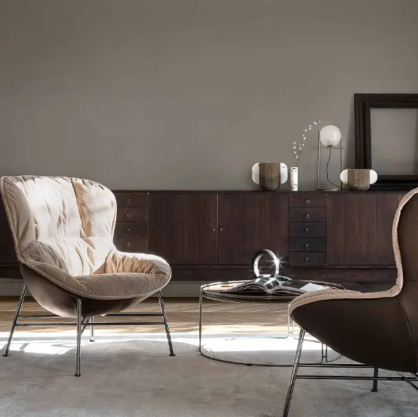 Poltroncina di design in tessuto Fedra di Pianca
