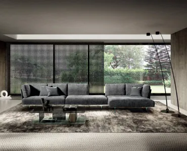 Divano con penisola Air Slim 2614 di Lago