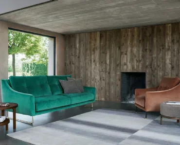 Divano lineare in tessuto Ascot di Twils Lounge