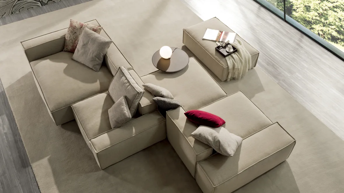 Divano Boss in tessuto modulabile componibile di Fox Italia