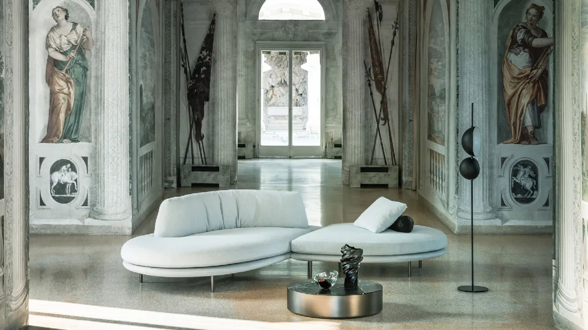Divano di design in tessuto Elies di Desirèe