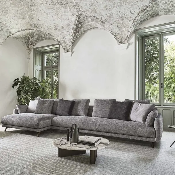 Salotto con penisola Etienne di Porada