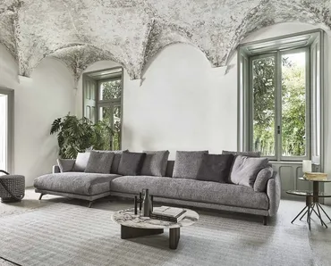 Salotto con penisola Etienne di Porada