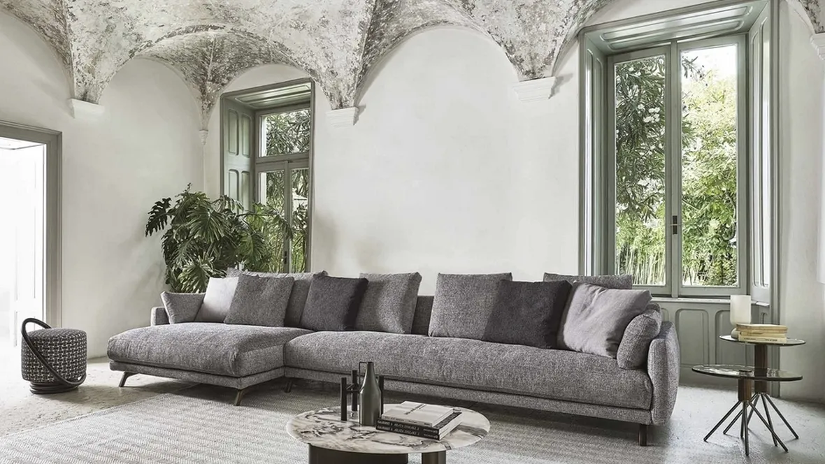 Salotto con penisola Etienne di Porada