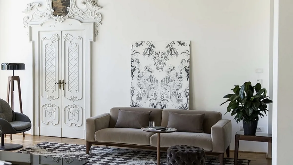 Divano lineare Fellow di Porada