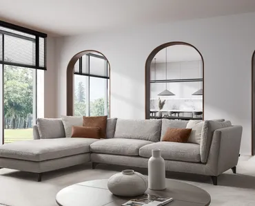 Divano con penisola Alpha di Fox Italia