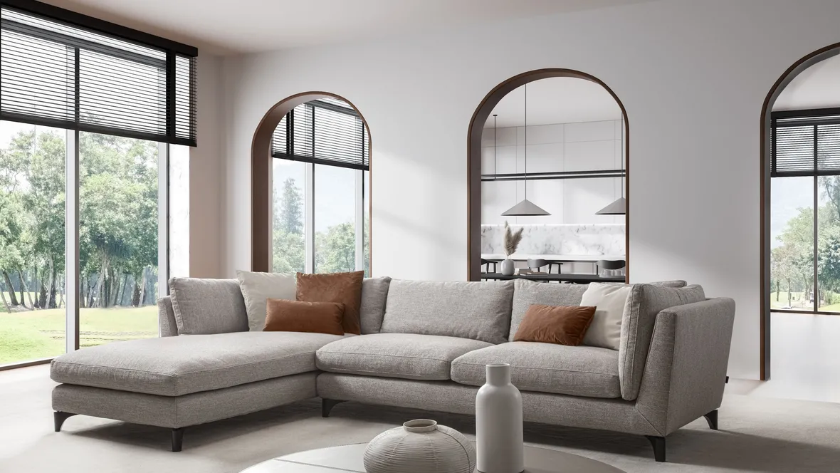 Divano con penisola Alpha di Fox Italia