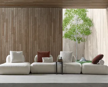 Divano con penisola Grecale di Fox Italia