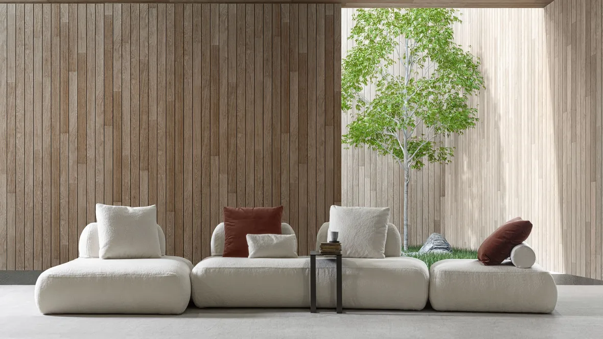 Divano con penisola Grecale di Fox Italia