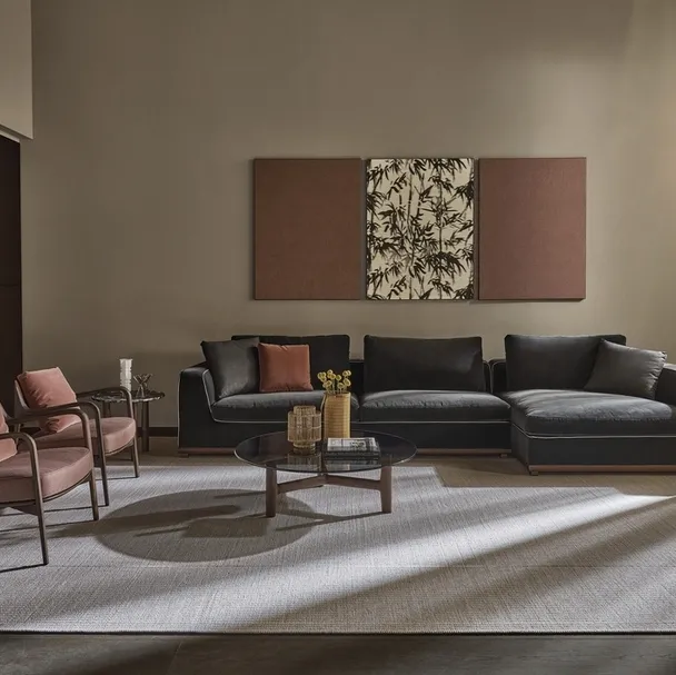 Divano con penisola Kirk di Porada