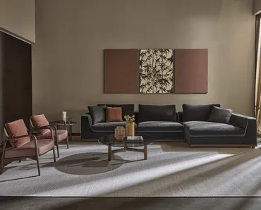 Divano con penisola Kirk di Porada