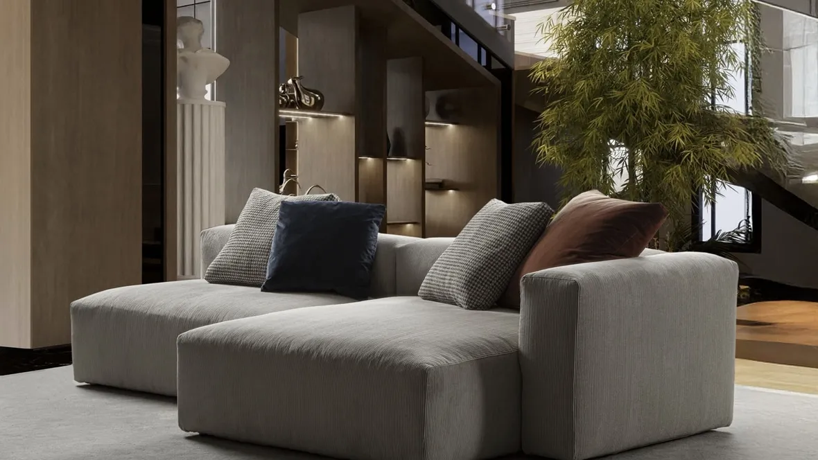 Divano con penisola Leader di Fox Italia