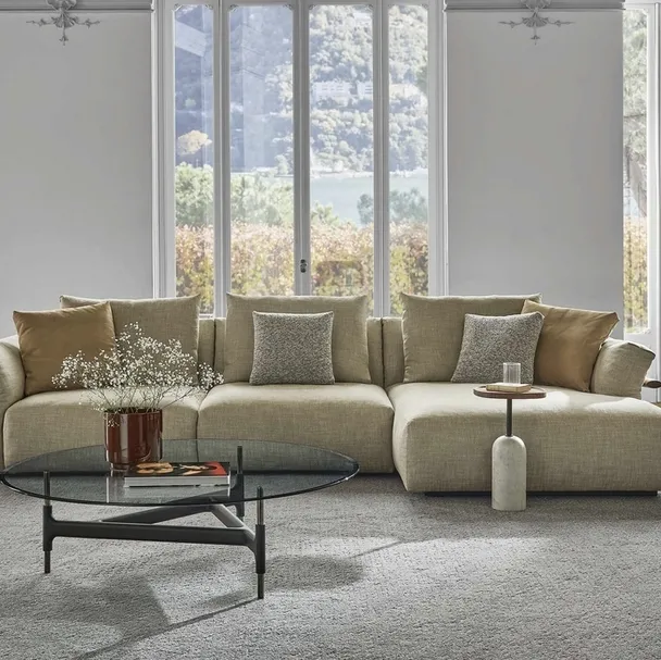 Divano con penisola Ronny di Porada