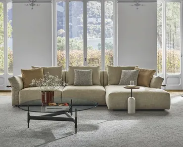 Divano con penisola Ronny di Porada