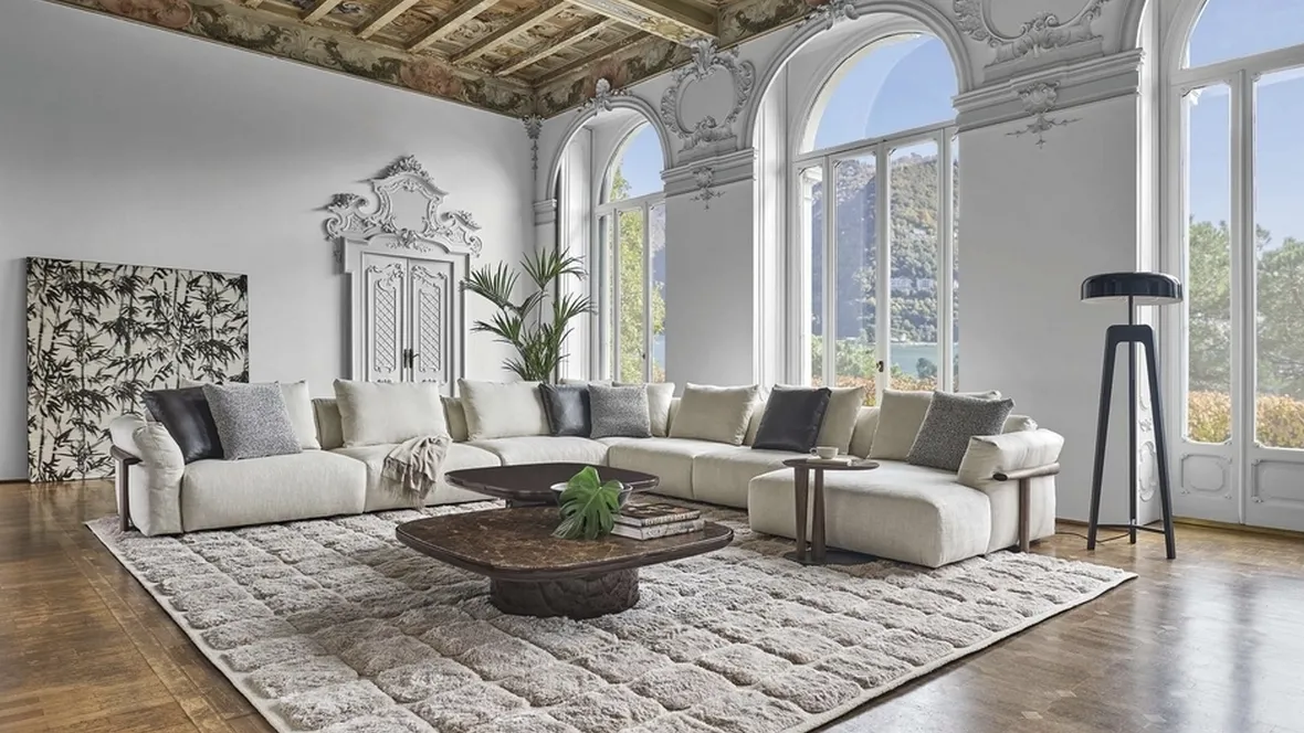 Divano con penisola Ronny di Porada