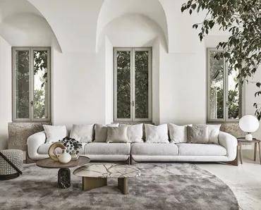 Divano lineare Softbay di Porada